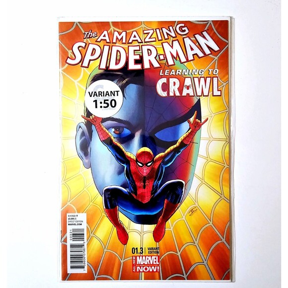 Amazing Spider-Man LE 1:50 Learning To Crawl VARIANT 1.3 Cassaday Marvel 2014 NM - Picture 5 of 5